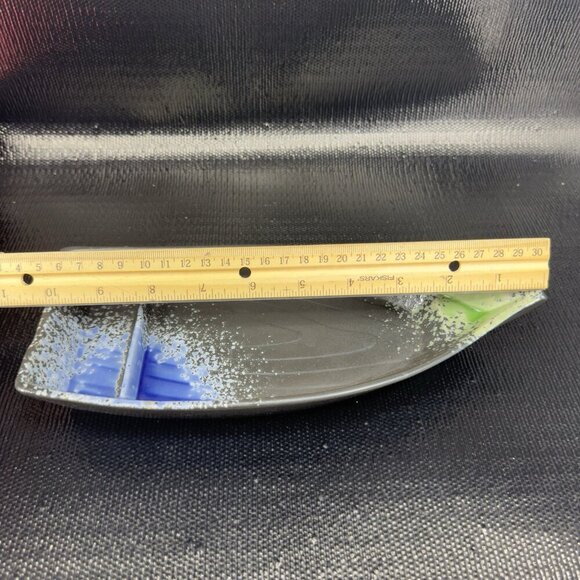 Kotobuki Stoneware Chip And Dip Canoe Trinket Tray Dish Ship Boat Dish Marked - Picture 4 of 13